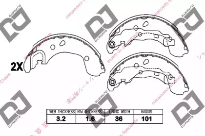 Комлект тормозных накладок DJ PARTS BS1406